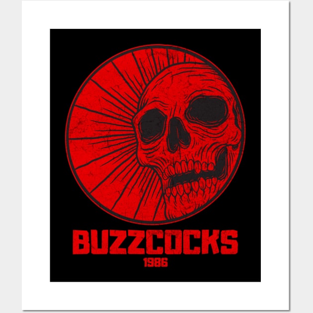 skull red buzzcoks Wall Art by lord cobra